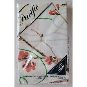 PACIFIC Apple Blossom Floral Pillow Cases Vintage 1970s New In Package